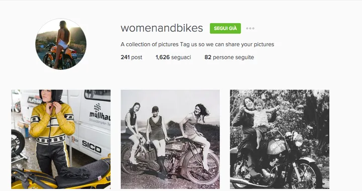Gli account Instagram da seguire: @womenandbikes
