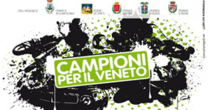 Alex Polita ed i suoi colleghi all'evento benefico "Campioni per il Veneto"