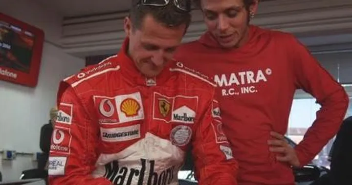 Schumi batte Valentino