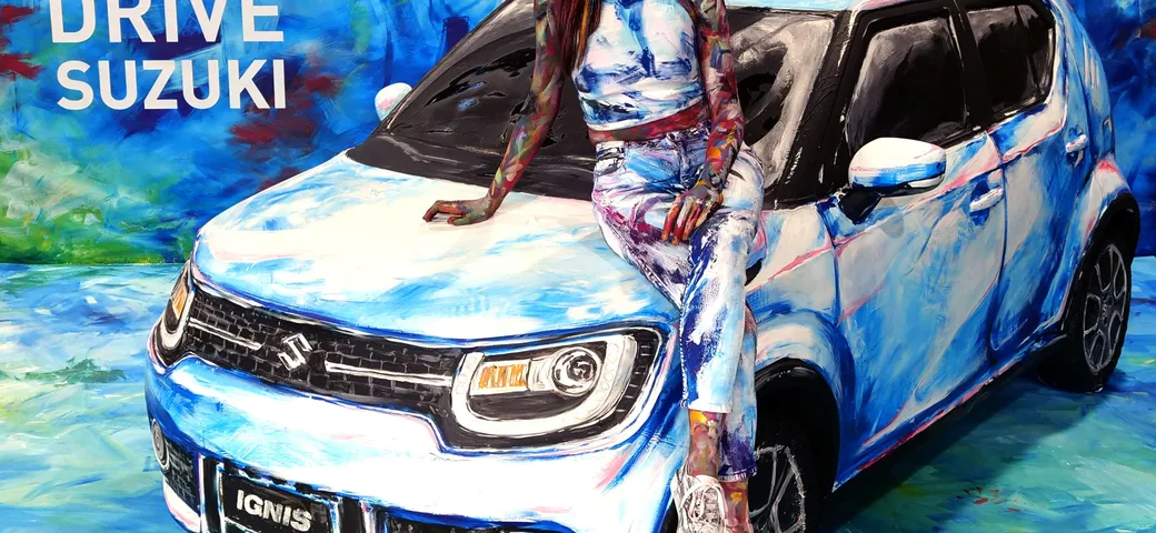 Suzuki Hybrid Art: la performance di Leonardo Giacomo Borgese al Parco Valentino