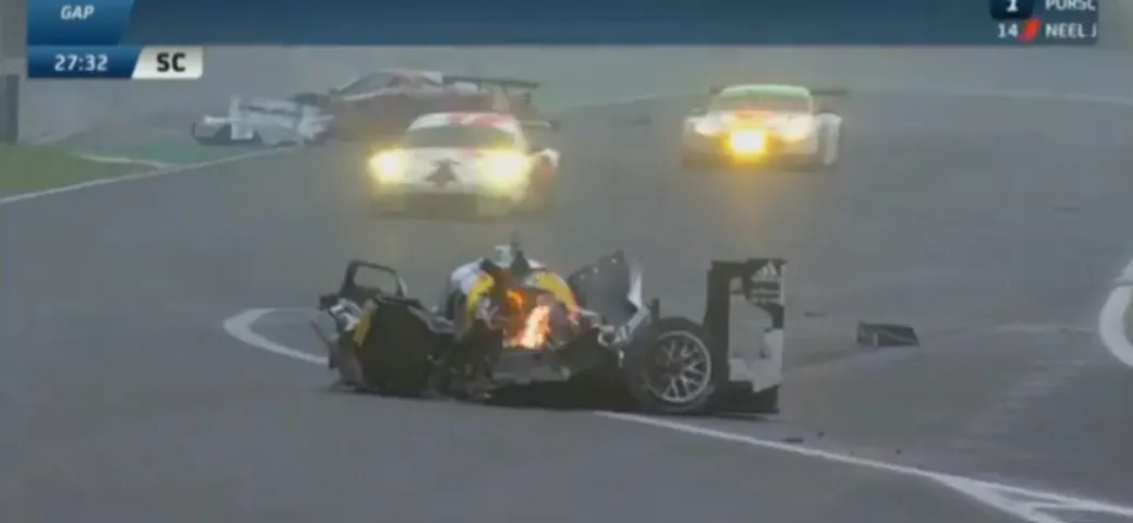L'incidente di Mark Webber alla 6 Ore di San Paolo