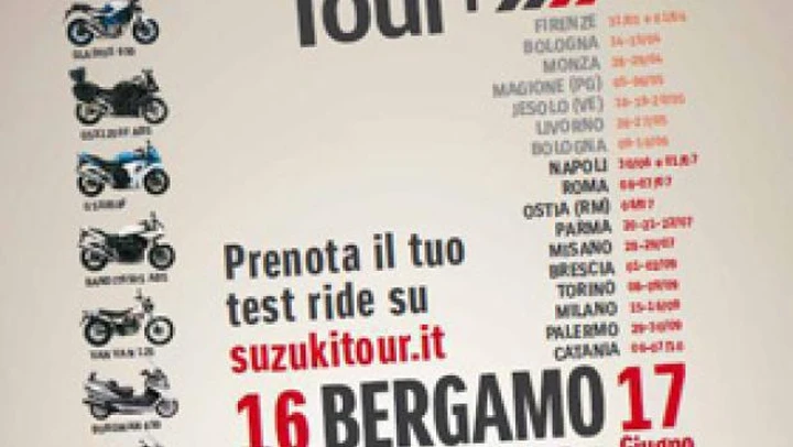 Suzuki Demo Ride Tour 2012 fa tappa a Bergamo