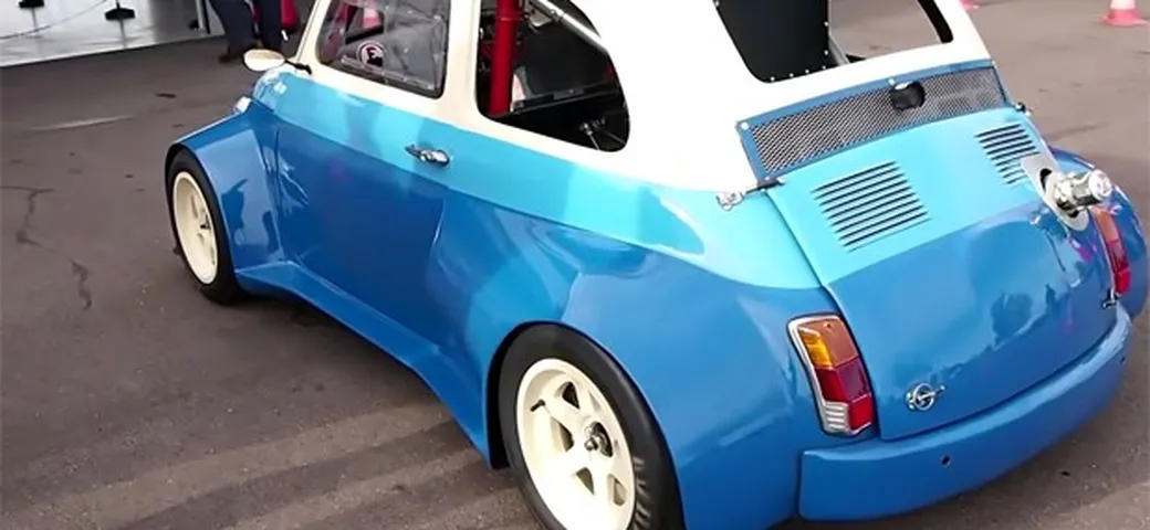 Fiat 500 con motore Suzuki GSX-R1300 Hayabusa [Video]