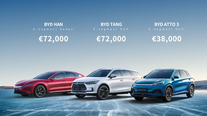 BYD, ecco i prezzi della gamma europea