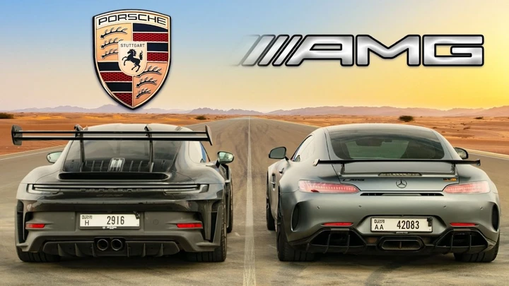 Porsche 911 GT3 RS e Mercedes-AMG GTR: supercar drag race