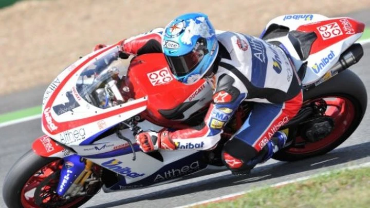Test SBK ad Aragon: dominio Checa, Fabrizio e Biaggi inseguono da lontano
