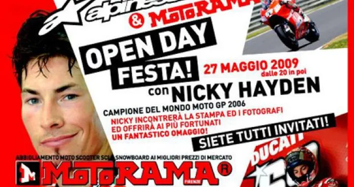 Nicky Hayden e Alpinestars insieme al Motorama di Firenze