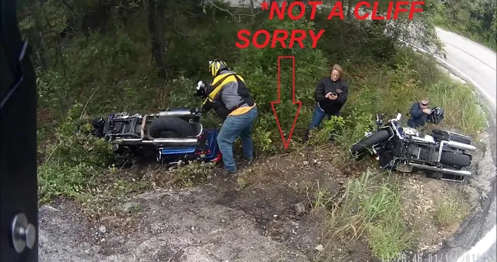harley davidson owners ride off cliff