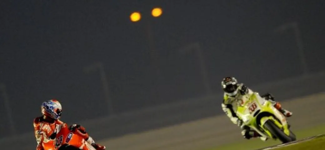 MotoGP: Stoner, Rossi e Dovizioso. Quasi tricolore il podio a fine test in Qatar