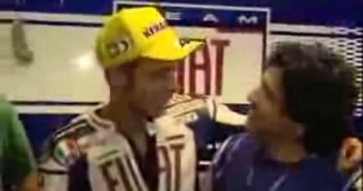 Rossi e Maradona a Misano, come batte il corazon