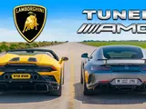 Drag Race: AMG GTR vs Lamborghini Huracan