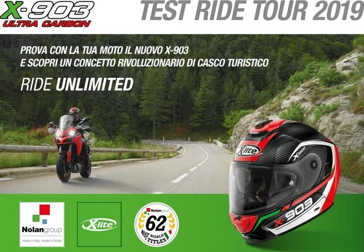 Caschi moto: Nolan lancia l'X-903 Test Ride Tour