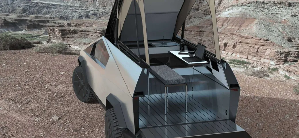 Tesla Cybertruck: con il kit camper la vacanza è spaziale