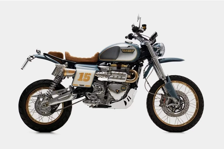 Triumph 155 Martiusha: la scrambler di lusso di Tamarit Motorcycles