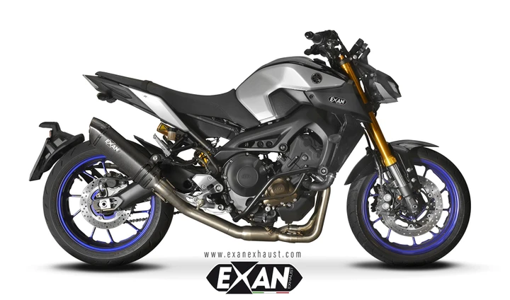Yamaha MT-09: ecco tre scarichi Exan con uscita alta o bassa