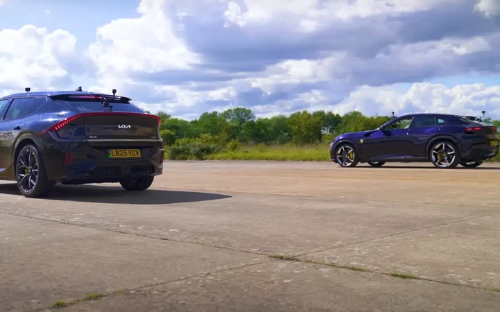 Ferrari Purosangue vs Kia EV6 GT: la drag race che nessuno si aspettava