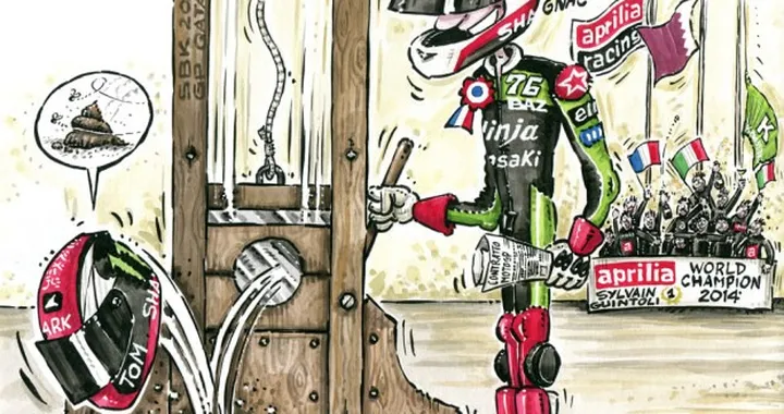 Vignetta SBK: Loris Baz e l'aiutino.... all'Aprilia
