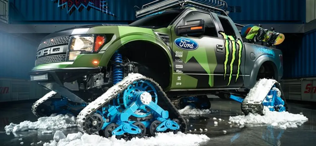 Il Ford F-150 Raptor cingolato di Ken Block