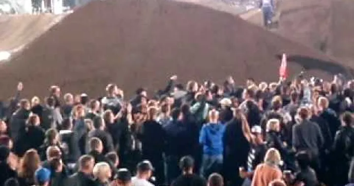 André Villa crashes into crowd at X-Fighters at Battersea Power Station, London - 14 August 2010