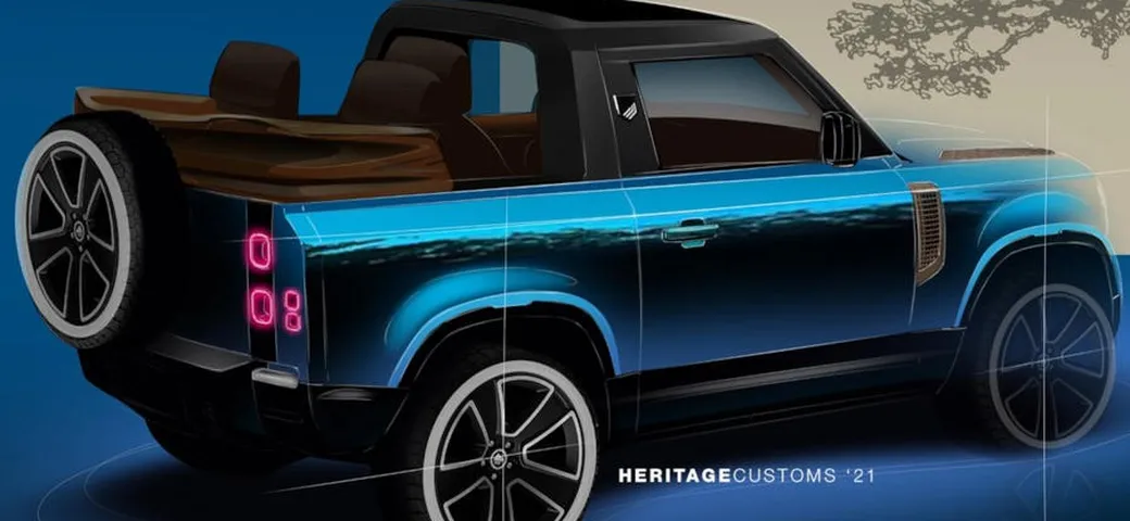 La Land Rover Defender diventa cabrio con Heritage Customs