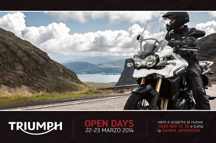 Triumph Open Days il 22 e 23 Marzo con le novità 2014
