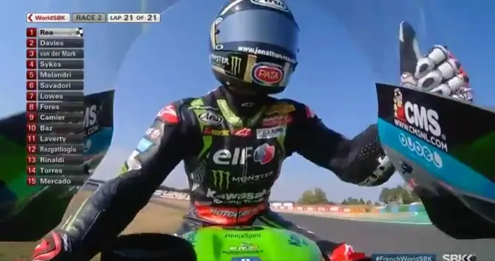 SBK Magny-Cours 2018 Gara 2, ordine d'arrivo: Rea 1°, Davies 2°, van der Mark 3°