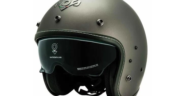 Casco moto NOS NS-1F Titanium Matt