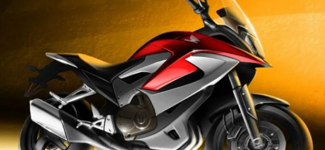 Ultimo sketch della Honda V4 Crossover prima della presentazione
