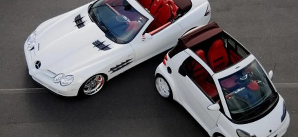 Brabus: Slr Roadster Vs Smart Ultimate 112