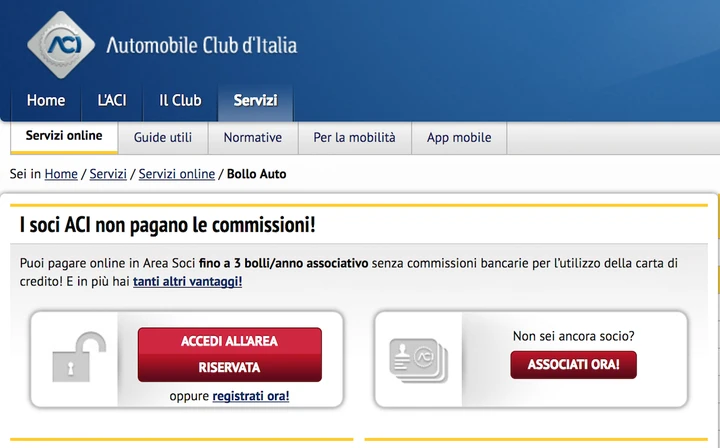 Bollo auto più caro con carta di credito: 3 milioni di multa all'Aci