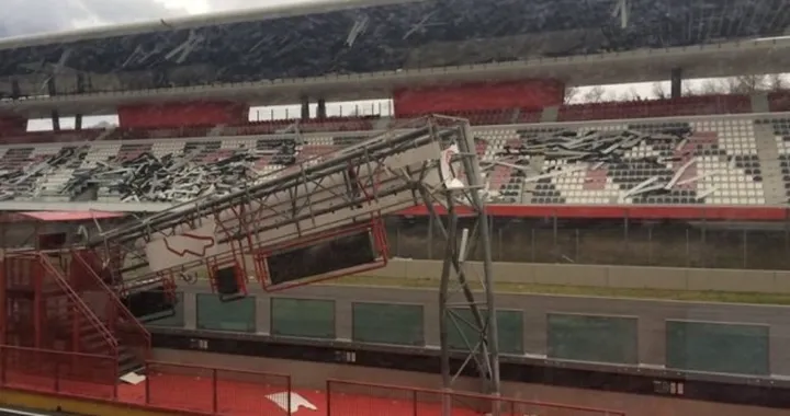 Circuito del Mugello distrutto dal vento di oltre 140 km/h
