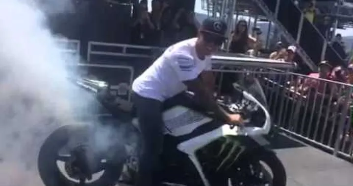 Having some fun at the Monster Energy Moto GP!