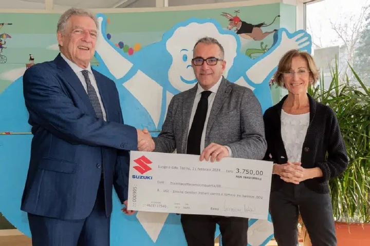 Suzuki: donazione di 3.750 euro a Casa UGI grazie al successo dell'asta benefica