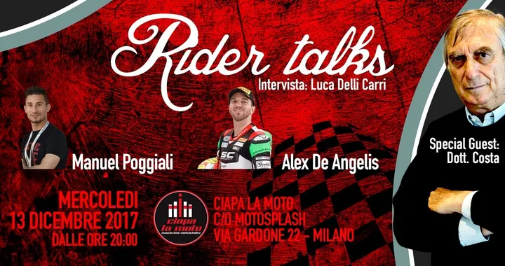 Manuel Poggiali e Alex De Angelis mercoledì da Ciapa la Moto
