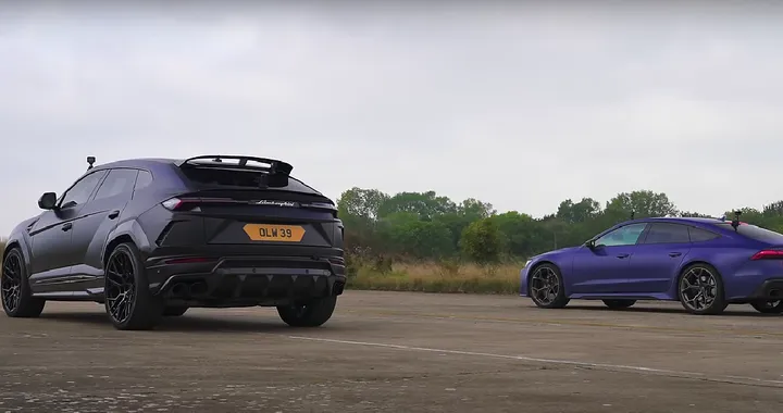 Lamborghini Urus vs Audi RS7 Performance: la sfida sul quarto di miglio