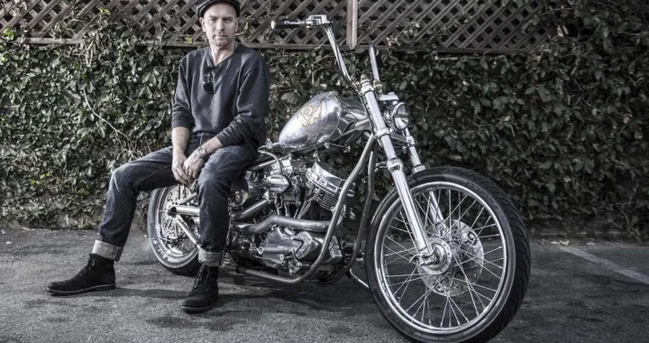Ewan McGregor e la sua Indian Larry Panhead