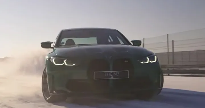 La nuova BMW M3 drifta sulla neve