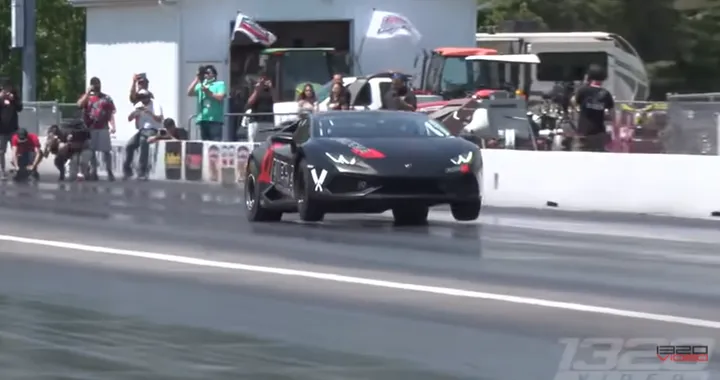 Drag race: la Huracán da 2000 CV impenna e fa il record [Video]