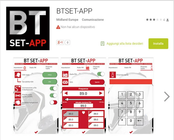 Rubrica App per Motociclisti: BTSET-App, la nuova app per gestire l'Intercom Midland