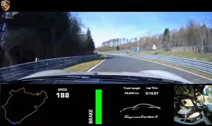 Porsche Taycan Turbo S: record elettrico al Nurburgring [Video]