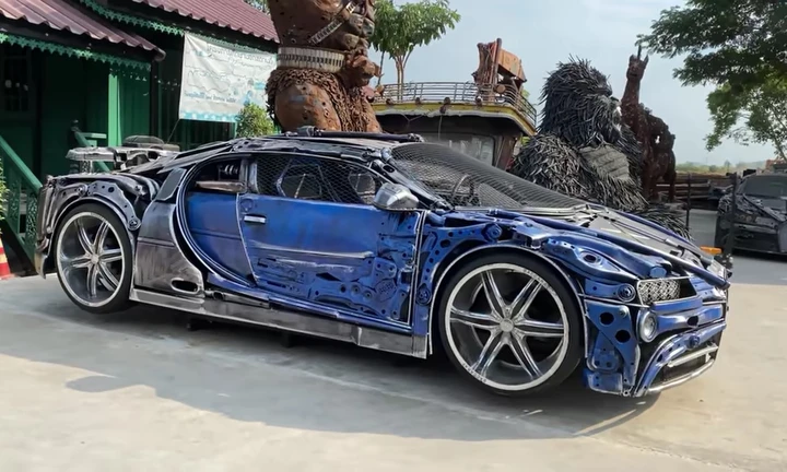 Bugatti Chiron: una replica costruita con rottami [Video]
