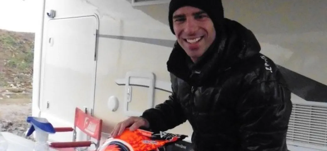 Melandri in gara con una Kawasaki da fuoristrada