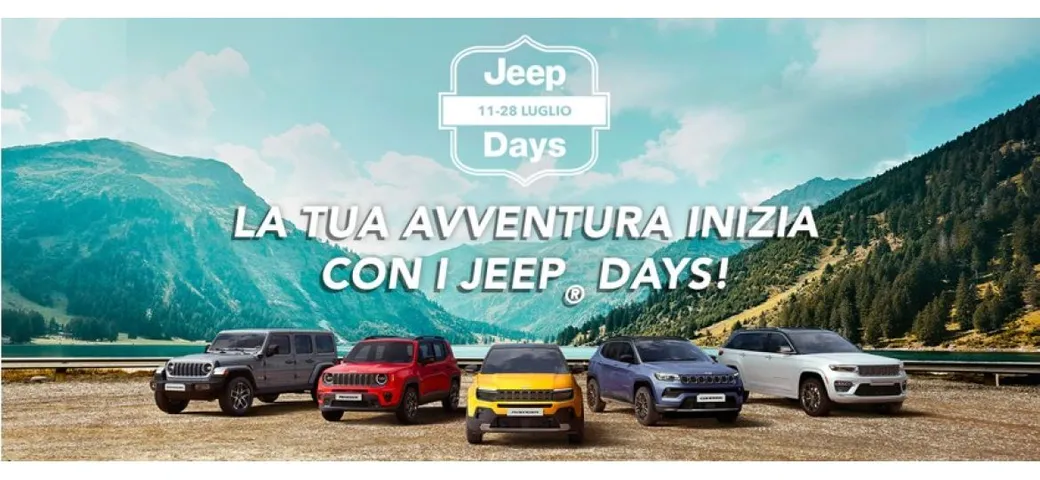 Jeep Days, sconti fino a 19.000 euro su tutta la gamma in pronta consegna