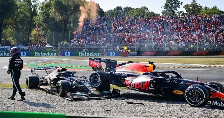 F1, GP d'Italia: Verstappen penalizzato dopo l'incidente con Hamilton