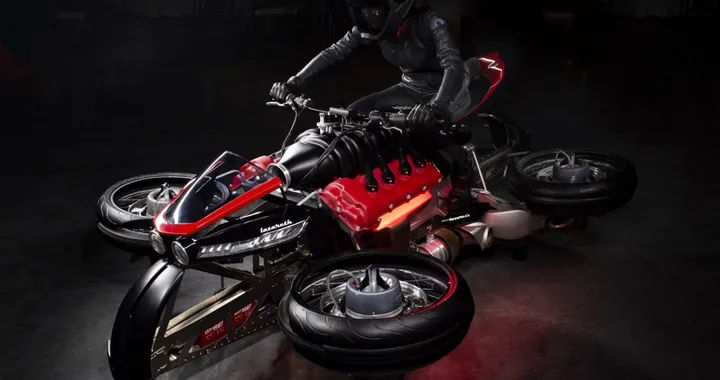 Lazareth LMV 496, la moto volante con quattro turbine