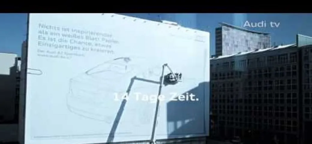 Audi A7: un immenso cartellone pubblicitario