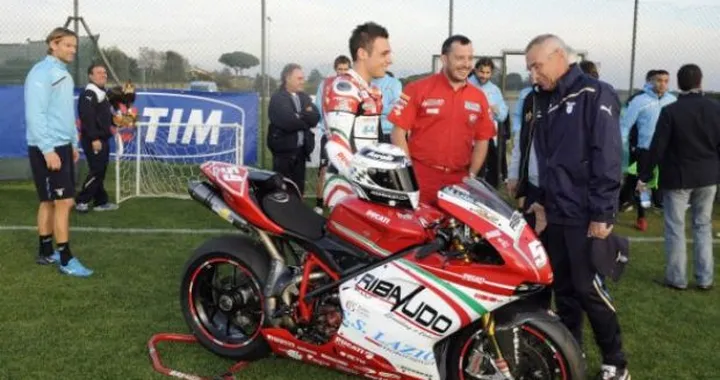 Niccolò Canepa in visita alla SS Lazio a Formello