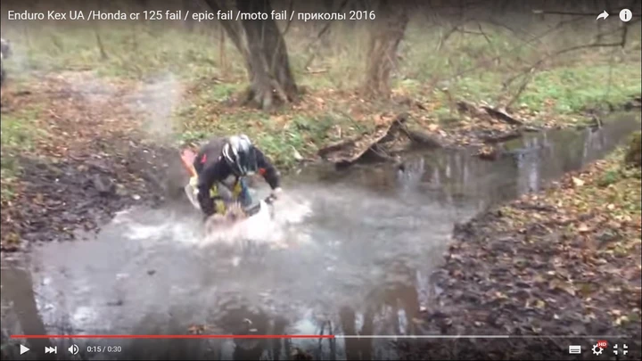 Guado mal riuscito e ... bagno! [Video]