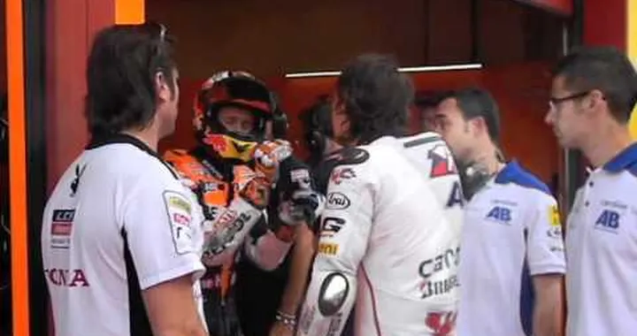 Karel Abraham and Casey Stoner argument