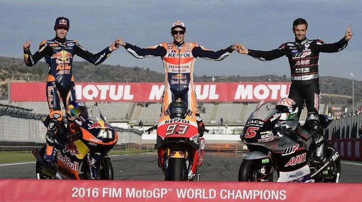 MotoGP, Moto2, Moto3 2016: classifiche finali dopo Valencia